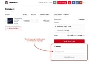 Sooduskupongi kasutamine